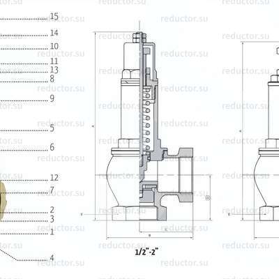 Клапан 1832.0 — Конструкция и габаритные размеры