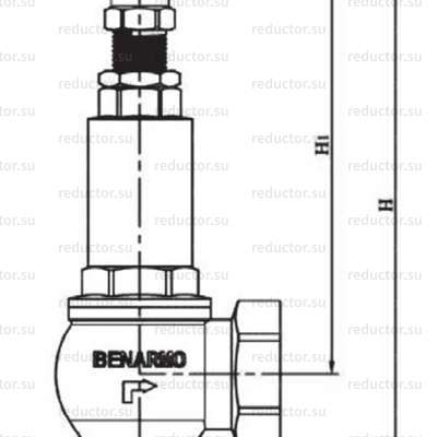 Клапан Benarmo Dn50 Pn16 — Габаритные и присоединительные размеры