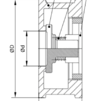 Клапан обратный Гранлок CVS40 DN125 PN40 — Конструкция и габаритные размеры