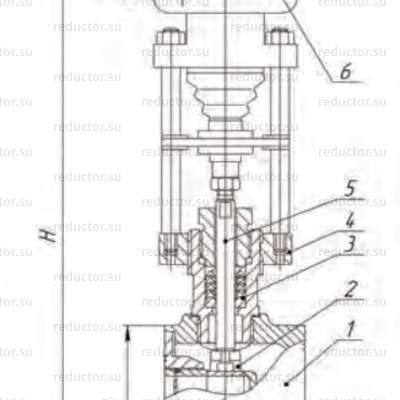 Клапан питания котлов с электроприводом КРП-50Мэ