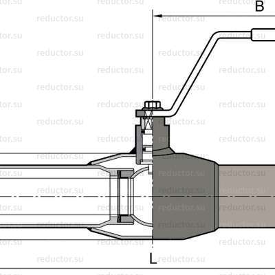 Чертёж крана NAVAL DN 10-250 нержавеющий приварной