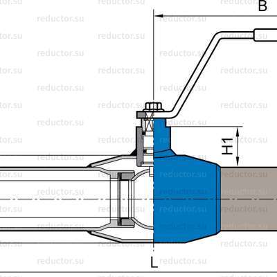 Чертёж крана NAVAL DN 10-250 стальной приварной