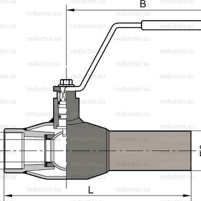 Чертёж крана NAVAL DN 10-50 нержавеющий внутренняя резьба/приварка