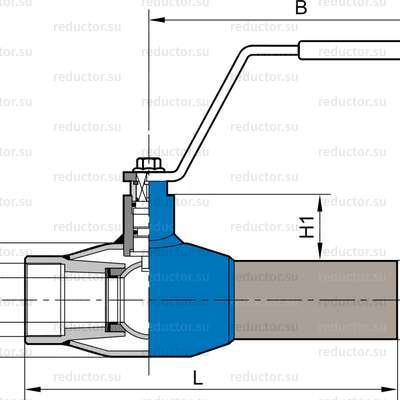 Чертёж крана NAVAL DN 10-50 стальной внутренняя резьба/приварка