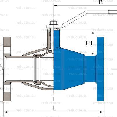 Чертёж крана NAVAL DN 15-200 полнопроходной фланцевый