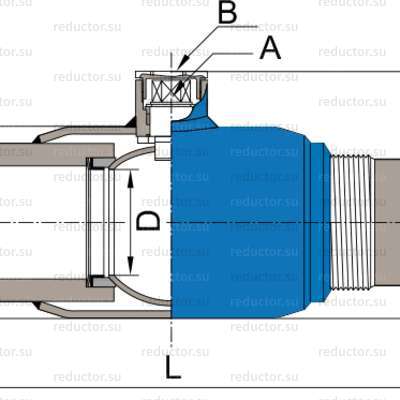 Чертёж крана NAVAL DN 20-150 для врезки стальной полнопроходной