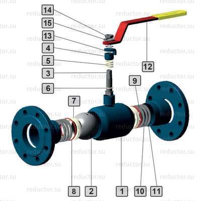 Кран неполнопроходной Маршал 10нж45фт 2ЦФ.01.1 — Конструкция
