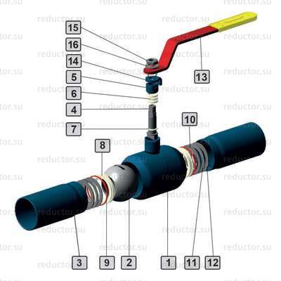 Кран неполнопроходной Маршал 10нж46фт 2ЦП.01.1 — Конструкция