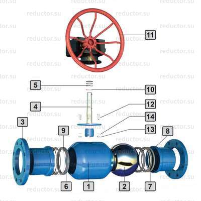 Кран неполнопроходной Маршал 11с67п 2ЦФ.01.3 — Конструкция