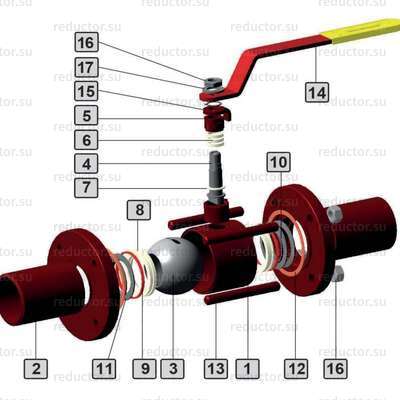 Кран неполнопроходной Маршал 11с67п 5СП.00.1 — Конструкция