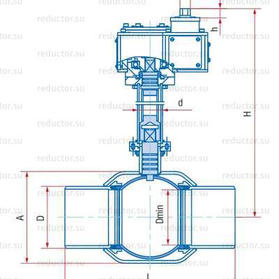 Кран полнопроходной Маршал 10нж46фт 3ЦП.01.3 — Габаритные и присоединительные размеры