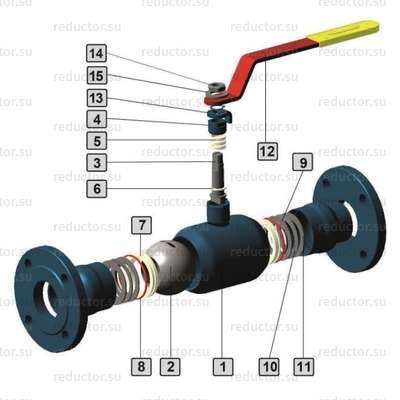 Кран полнопроходной Маршал 10нж46фт ЦФ.01.1 — Габаритные и присоединительные размеры
