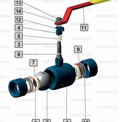 Кран полнопроходной Маршал 10нж46фт ЦР.01.1 — Конструкция