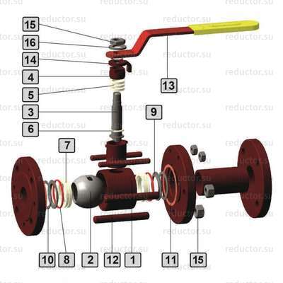 Кран полнопроходной Маршал 11с67п 5СФ.00.1 — Конструкция