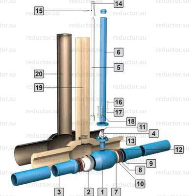 Кран полнопроходной Маршал 11с67п 6ЦП.00.10 — Конструкция