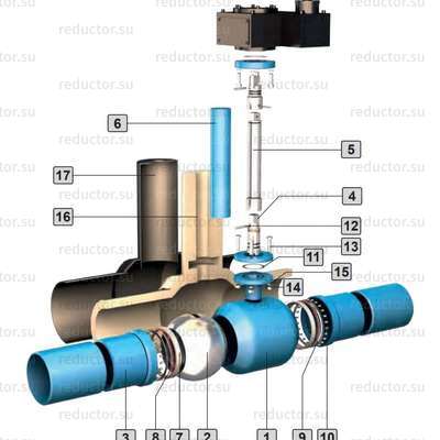 Кран полнопроходной Маршал 11с67п 6ЦП.00.3 — Конструкция