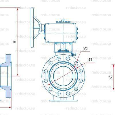 Кран полнопроходной Маршал 11с67п 8ЦФ.01.3 — Габаритные и присоединительные размеры