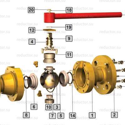 Кран полнопроходной Маршал 11с67п 8РФ.01.1 — Конструкция