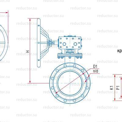 Кран полнопроходной Маршал 11с67п ЦФ.01.3 — Габаритные и присоединительные размеры