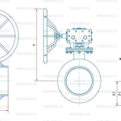 Кран полнопроходной Маршал 11с67п ЦП.00.3 — Габаритные и присоединительные размеры