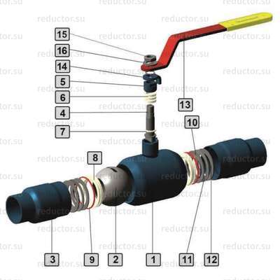 Кран полнопроходной Маршал 11с67п ЦП.01.1 — Конструкция