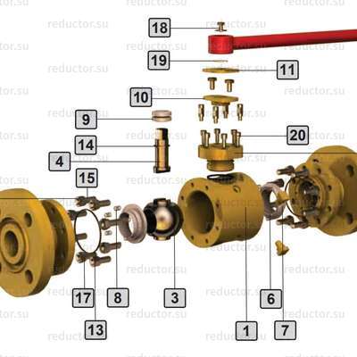 Кран полнопроходной Маршал 11с67п РФ.01.1 — Конструкция