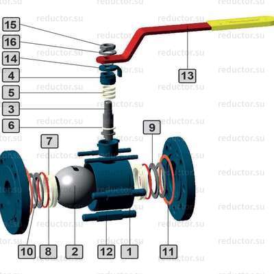 Кран полнопроходной Маршал 11с67п СУФ.01.1 — Конструкция