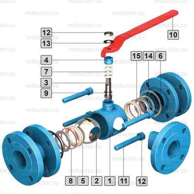 Кран полнопроходной Маршал КШТГ СФ.00.1 — Конструкция
