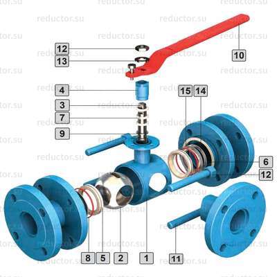 Кран полнопроходной Маршал КШТТ СФ.01.1 — Конструкция
