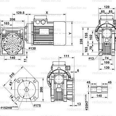 Мотор-редуктор NMRV-090