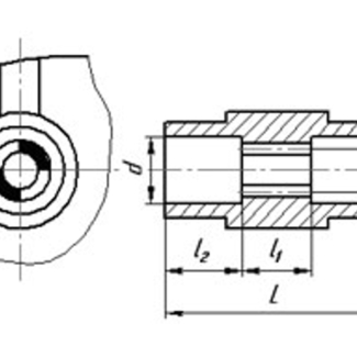 Редуктор 2Ц2-160 — Размеры полого шлицевого выходного вала