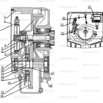 Редуктор подъёма Сб.106 — Конструкция