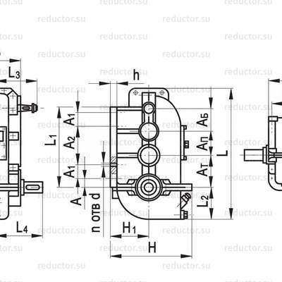 Редуктор ВК-550 — Габаритные и присоединительные размеры