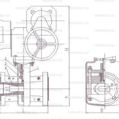 Задвижка 33а903р — Габаритные и присоединительные размеры
