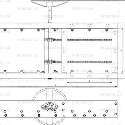 Задвижка реечная 200x200 с приводом — Габаритные размеры