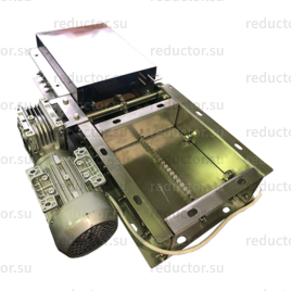 Задвижка реечная 400x400 из нержавеющего металла с приводом